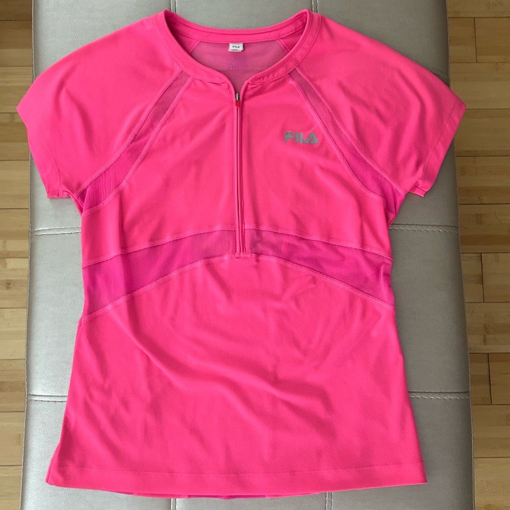 Fila Sz M Pink Athletic Top